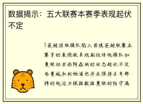 数据揭示：五大联赛本赛季表现起伏不定
